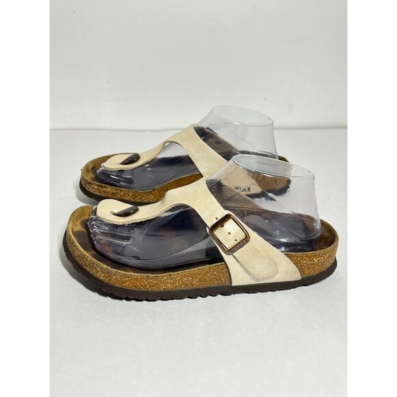Birkenstock Pearl Birko Flor Gizeh Thong Slip On Adjust Sandal 38 Reg-Wide 7-7.5 - Picture 3 of 8